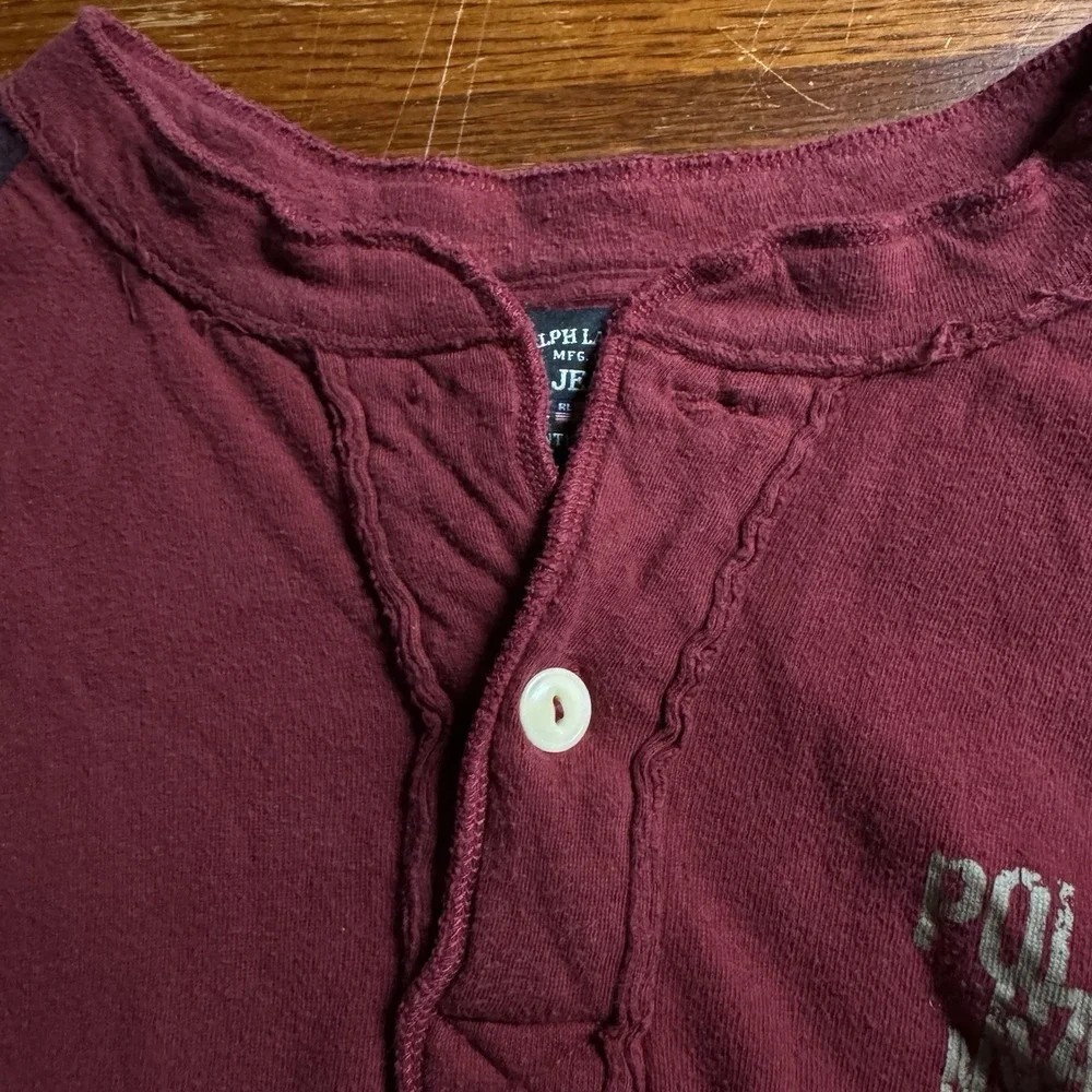 Polo Ralph‎ Lauren Jeans Men's Large Pullover Long Sleeve Shirt L Maroon